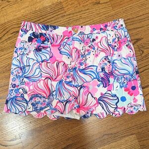 Lilly Pulitzer Pink and Blue High Waist Shorts